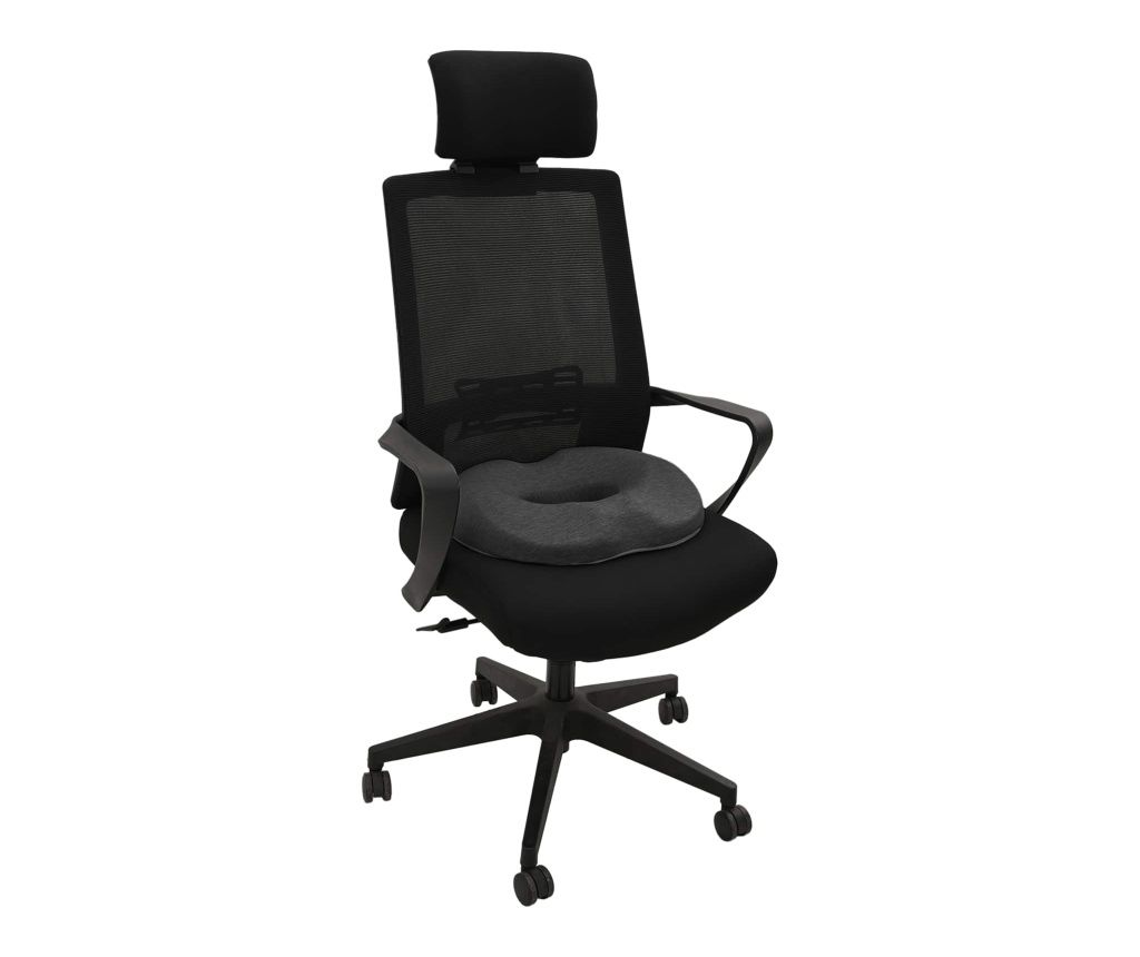 vidaXL Seat Cushion Dark Grey 42 x 36.5 x 8 cm Memory Foam