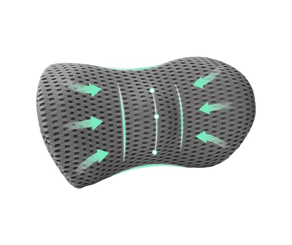 vidaXL Back Cushion Grey 47.5 x 23 x 12 cm Memory Foam