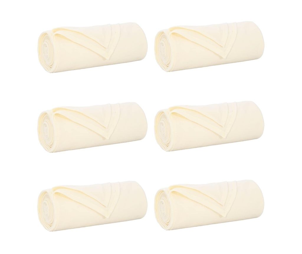 vidaXL Throw Blankets 6 pcs Cream 240 x 220 cm Molton
