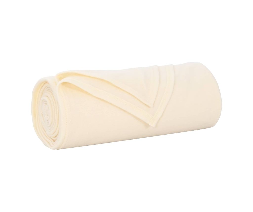 vidaXL Throw Blanket Cream 210 x 140 cm Fleece