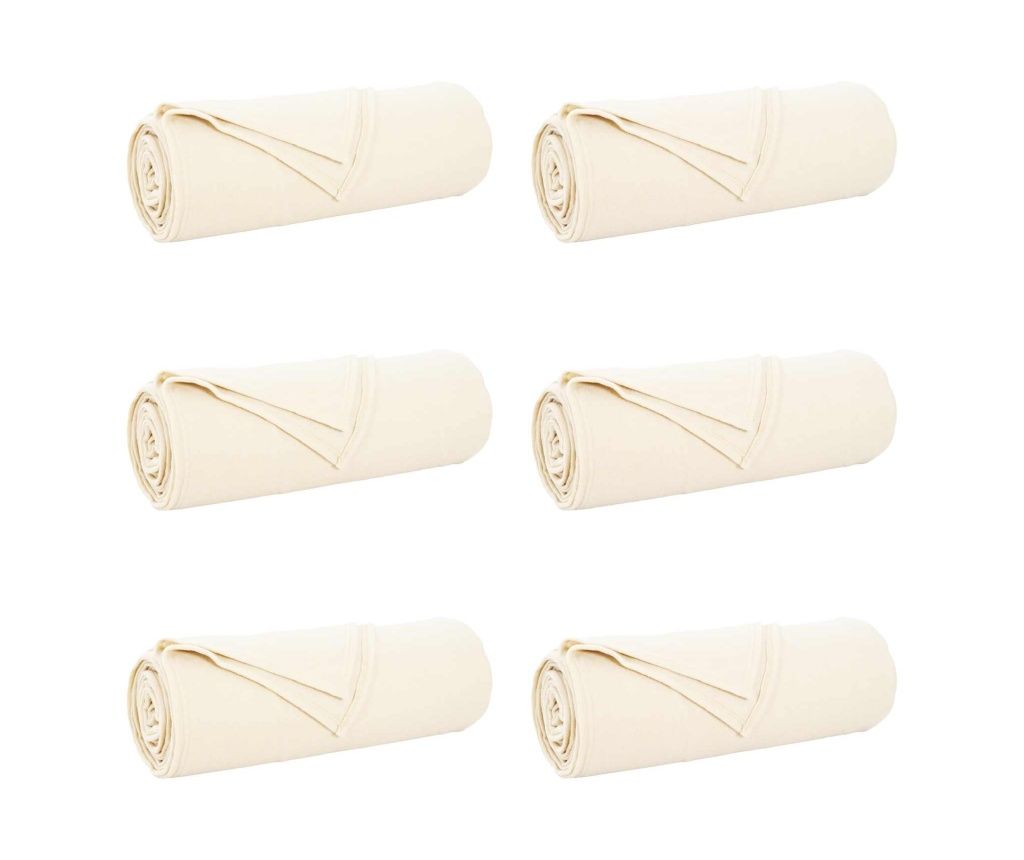 vidaXL Throw Blankets 6 pcs Cream 280 x 210 cm Molton