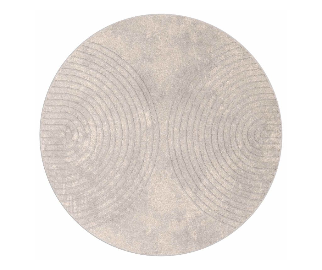 vidaXL Area Rug GALATI Beige Ø 200 CM Polyester