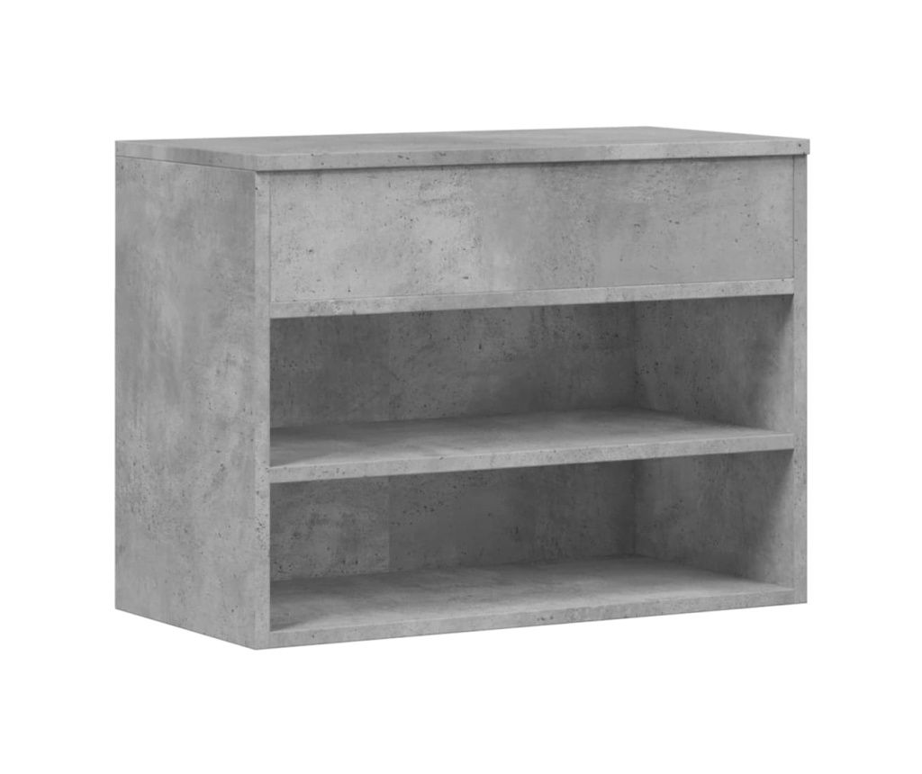 vidaXL Shoe Cabinet, Concrete Grey, 60x30x45 cm, Chipboard
