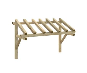 vidaXL Copertină de ușă, 200x100x100 cm, lemn masiv de pin