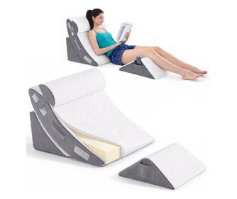 Husă de Schimb pentru Setul de 4 Perne Ortopedice Reglabile tip Pat Ortopedic Linomag®, Fata de perna Detasabila cu Fermoar, Lav