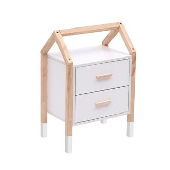 Нощно шкафче, HM2489.03, Бял, Пдч, 46х30х67см.