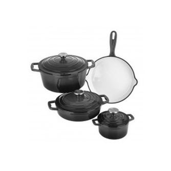 Комплект масивни емайлирани тенджери Xanten Premium Gray, 4 части