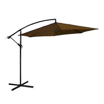 3 m dežnik s stranskim drogom, rjav