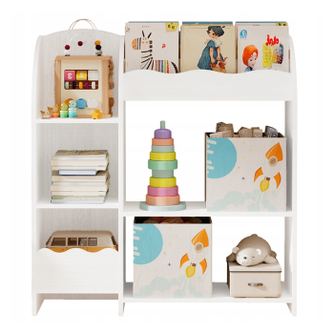 Raft de cărți, dulap pentru ziare, dulap pentru jucării, bibliotecă mansardată independentă, 100 cm