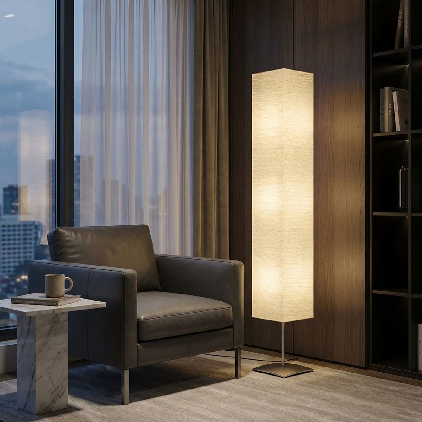 Stojna svetilka s jeklenim podstavkom 170 cm kremna - 4