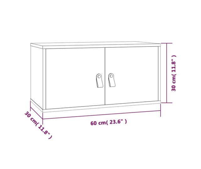Omara, 60x30x30 cm, masivno borovo leso