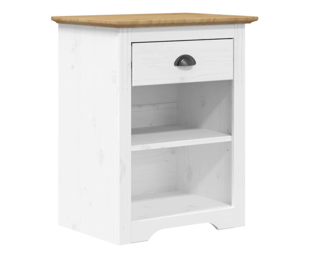 Noćni ormarić "BODO", smeđi, 53x38,5x66 cm, masivna borovina - 2