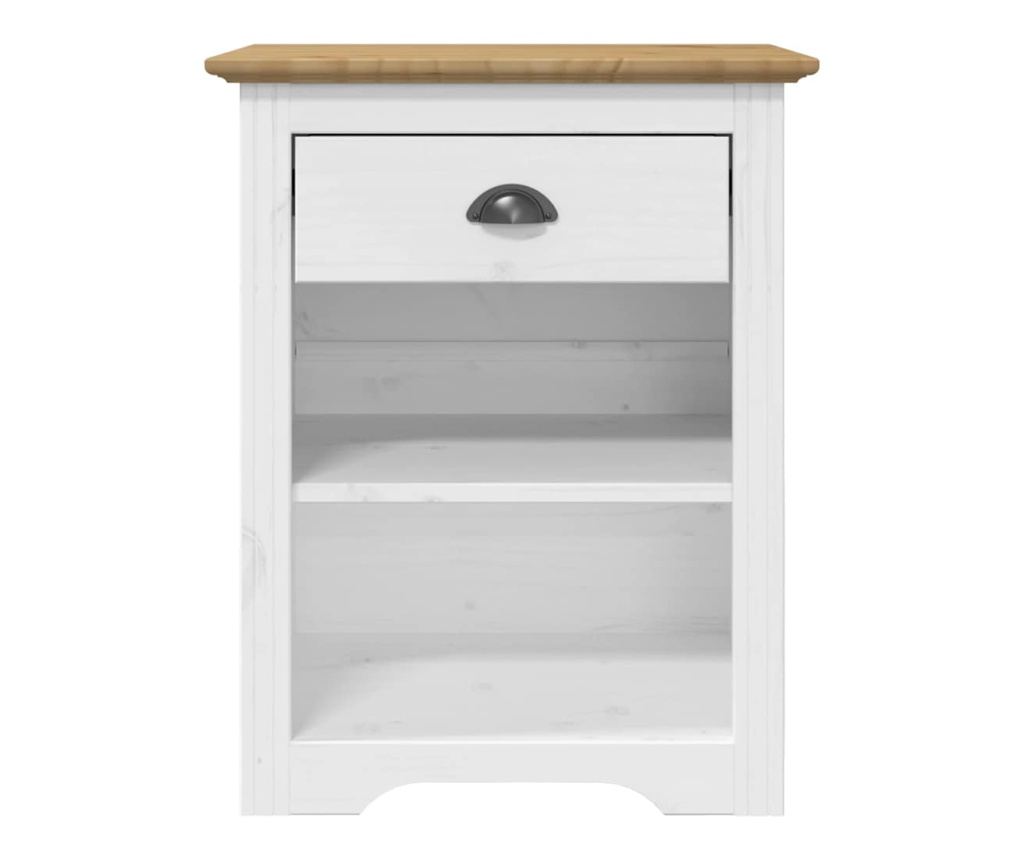 Noćni ormarić "BODO", smeđi, 53x38,5x66 cm, masivna borovina - 3