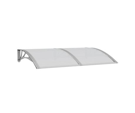 Nadstrešnica za vrata siva 150 x 100 cm polikarbonatna
