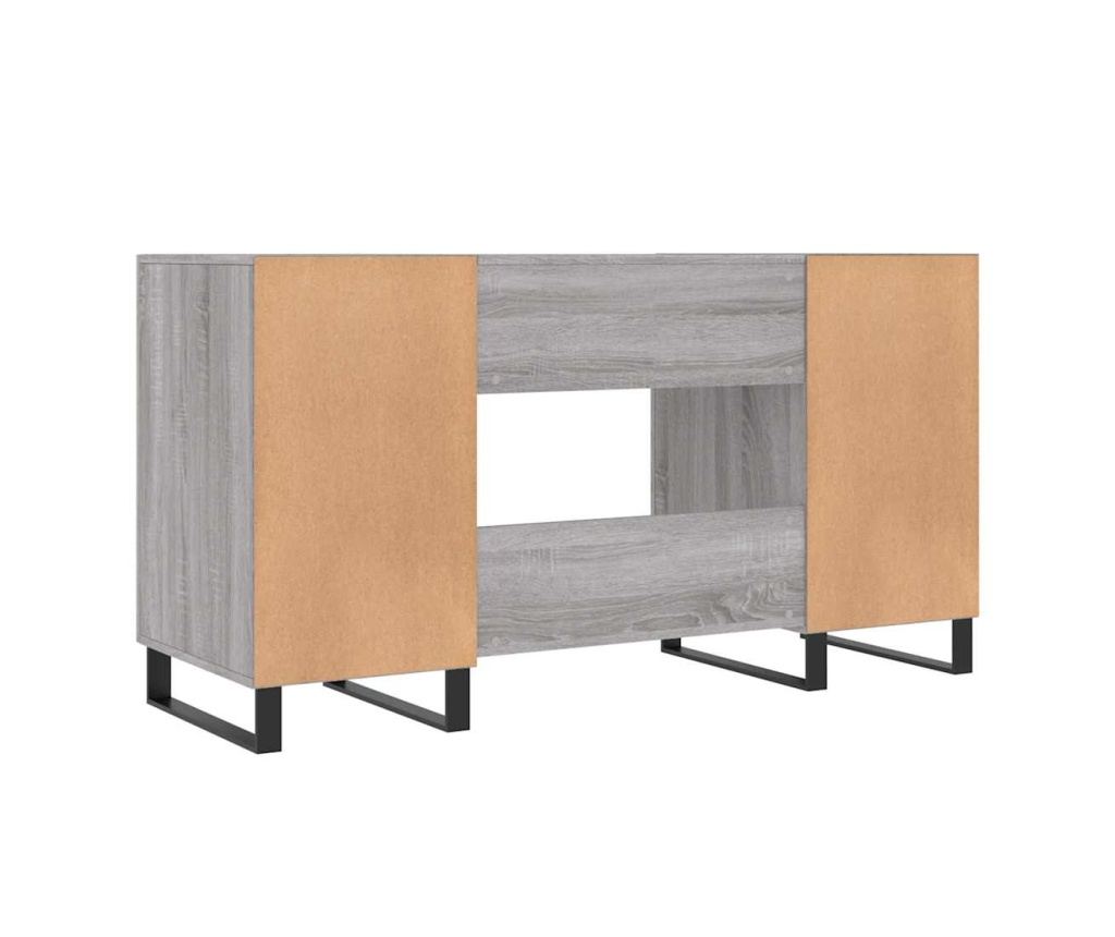 Radni stol, sonoma siva, 140x50x75 cm, kompozitno drvo - 8
