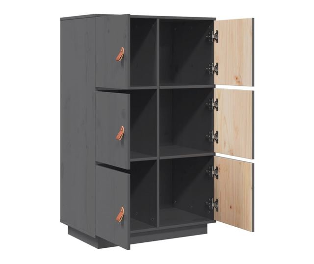 Visok omar, siva, 67x40x108,5 cm, masivno borovo leso