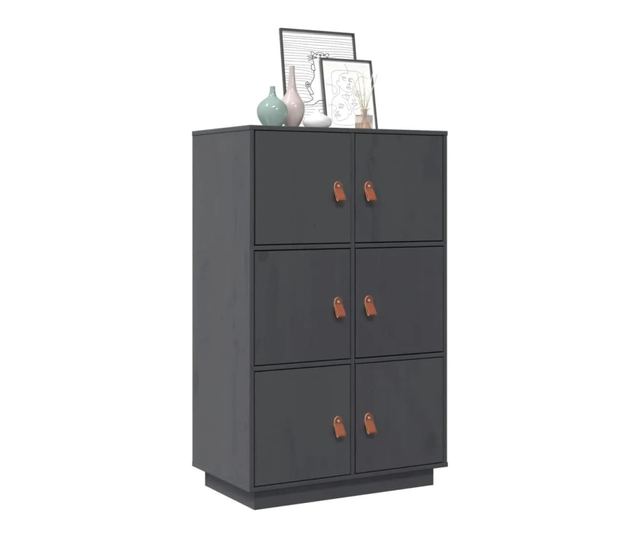 Visok omar, siva, 67x40x108,5 cm, masivno borovo leso