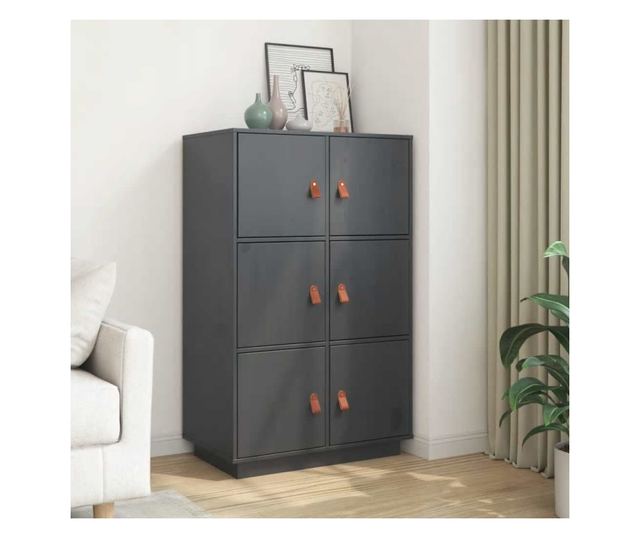 Visok omar, siva, 67x40x108,5 cm, masivno borovo leso