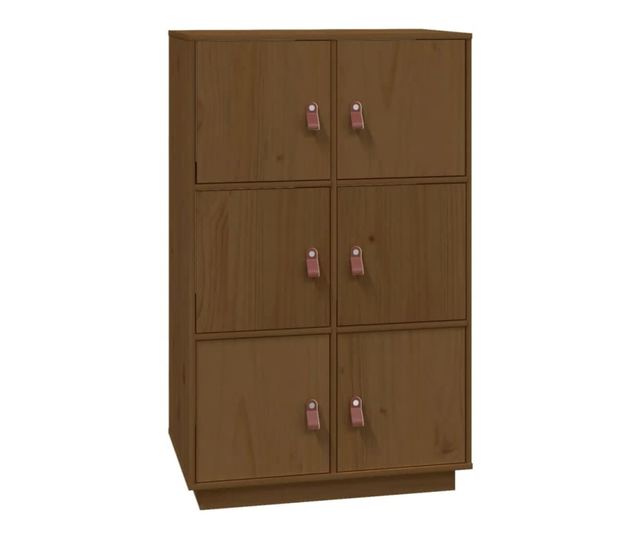 Visok omar, medena rjava, 67x40x108,5 cm, masivno borovo leso