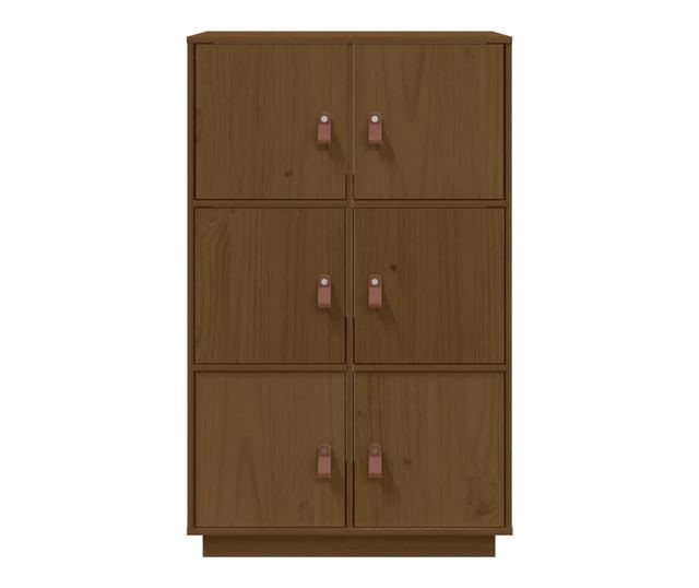 Visok omar, medena rjava, 67x40x108,5 cm, masivno borovo leso