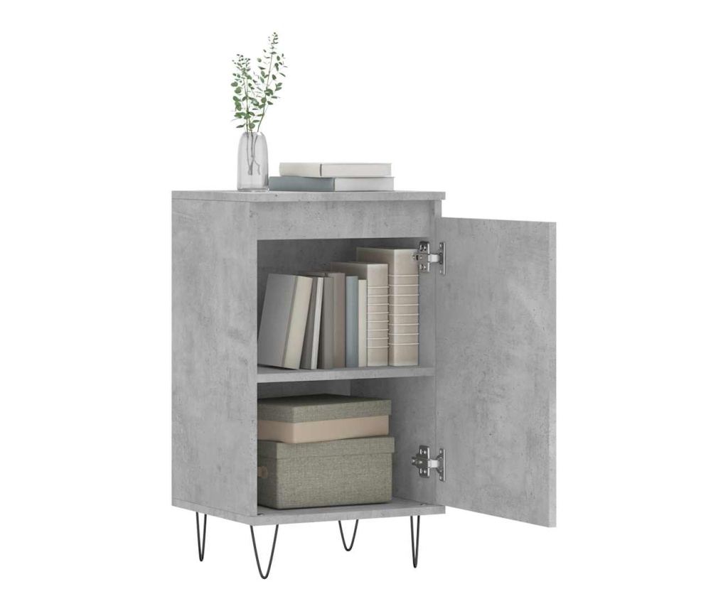 Komoda, siva beton, 40x35x70 cm, obrađeno drvo - 4