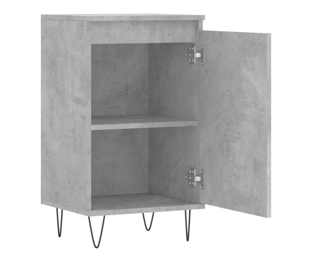 Komoda, siva beton, 40x35x70 cm, obrađeno drvo - 6