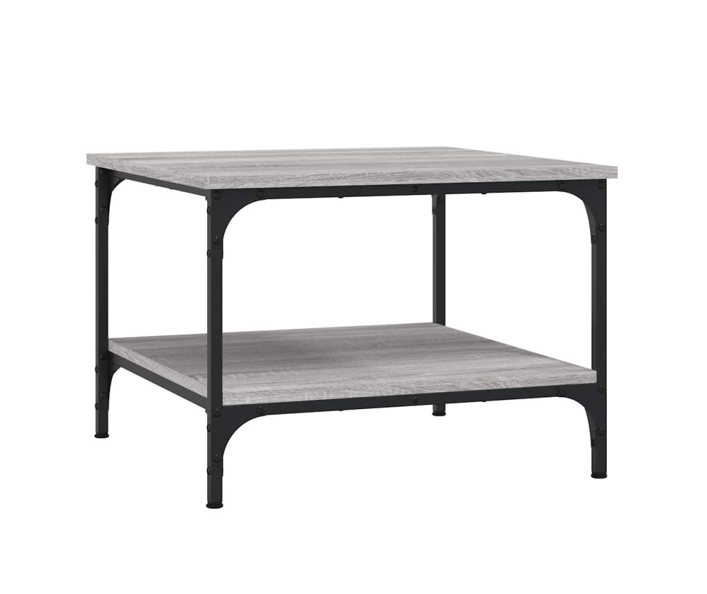 Klub stol, sonoma siva, 55x55x40 cm, konstruirano drvo - 2