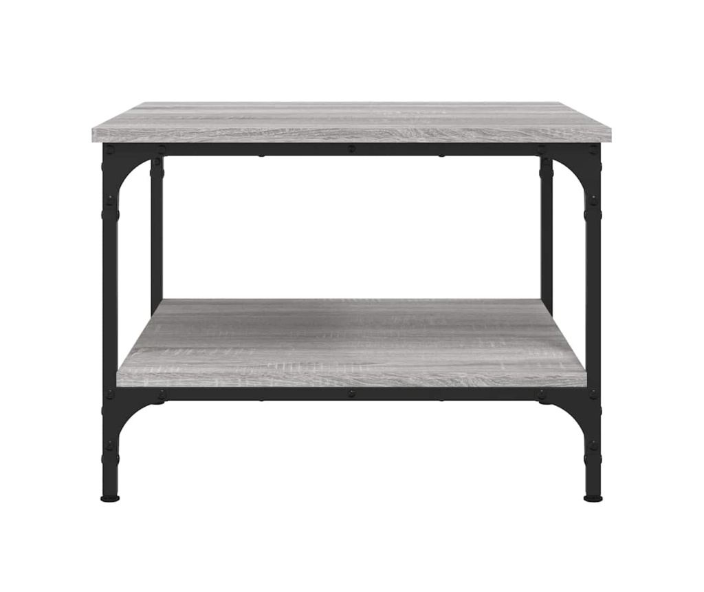 Klub stol, sonoma siva, 55x55x40 cm, konstruirano drvo - 4