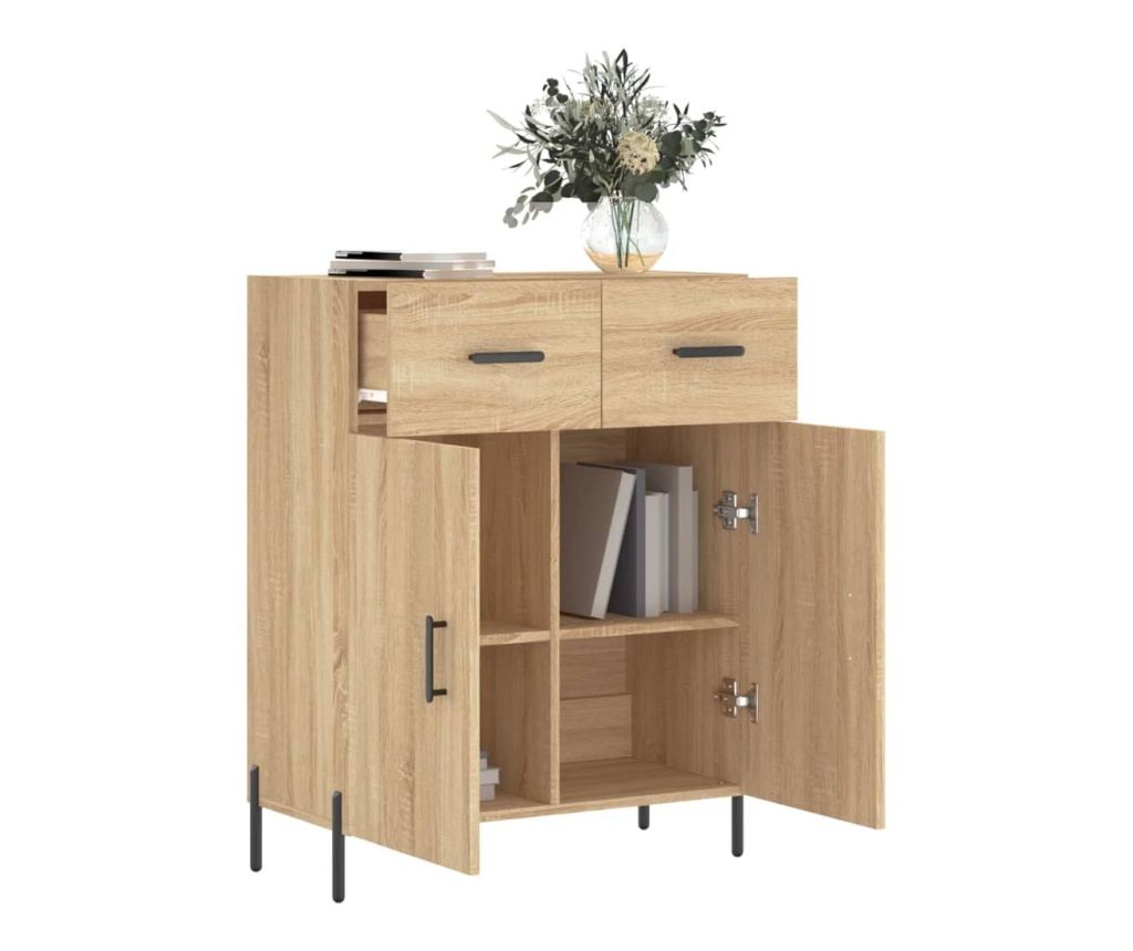 Komoda, boja hrasta sonoma, 69,5x34x90 cm, konstruirano drvo - 4