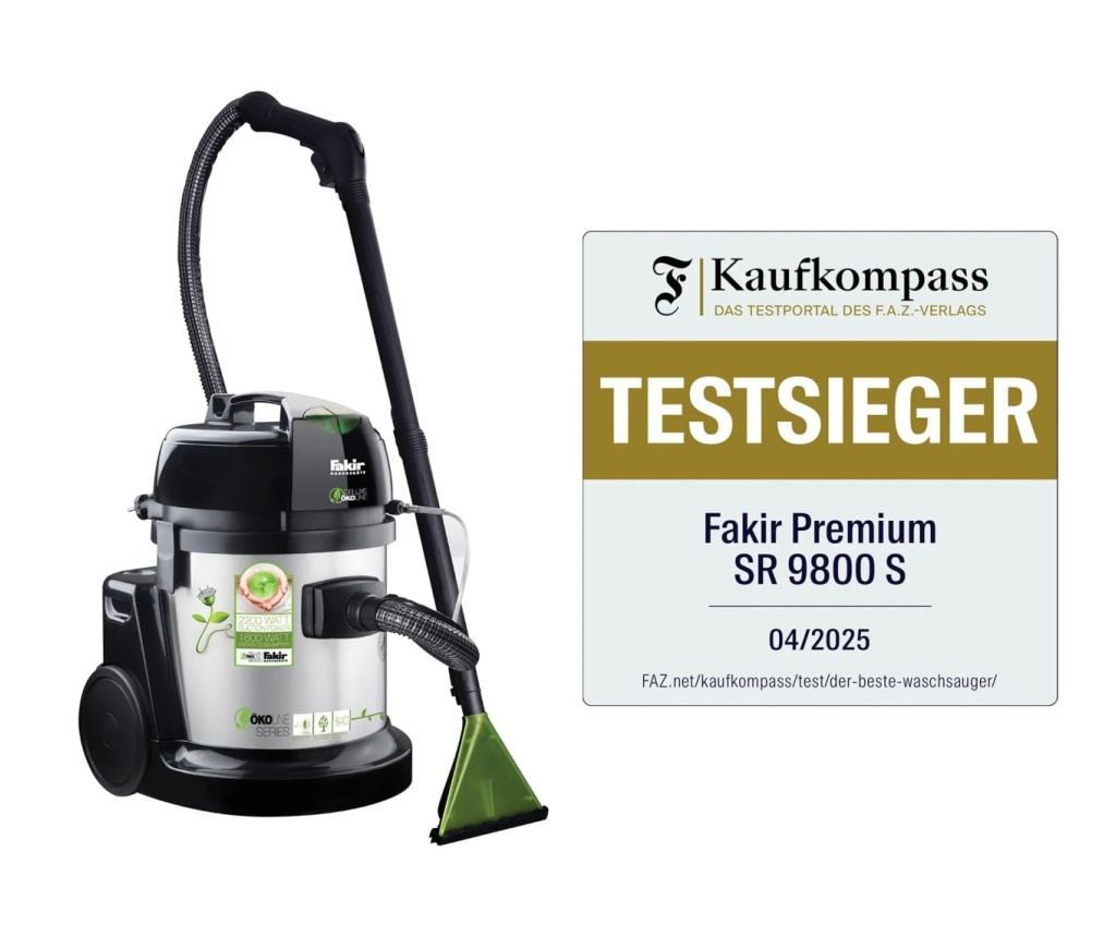 Profesionalni mokro-suhi usisavač 9800 S Öko Power - FAKIR Germany, 1600W, 22L, 5 Bar, nehrđajući čelik - 2