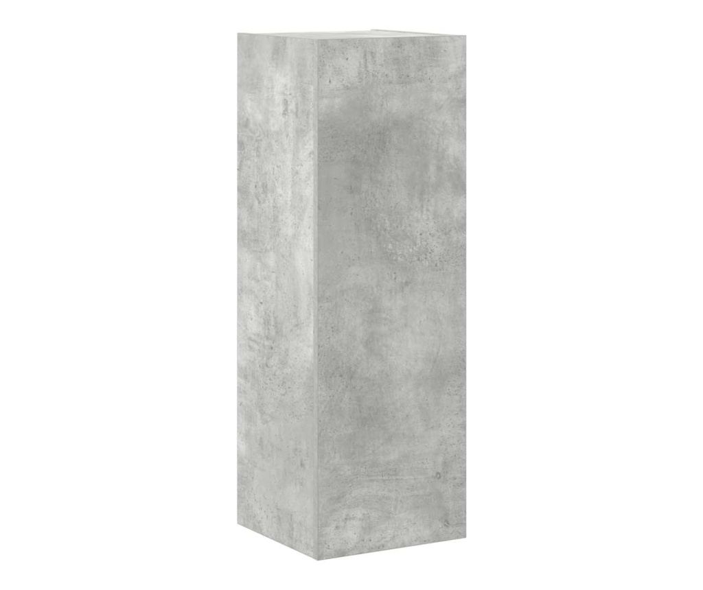 TV omarica set, 4 kosi, betonsko siva, konstruiran les - 6