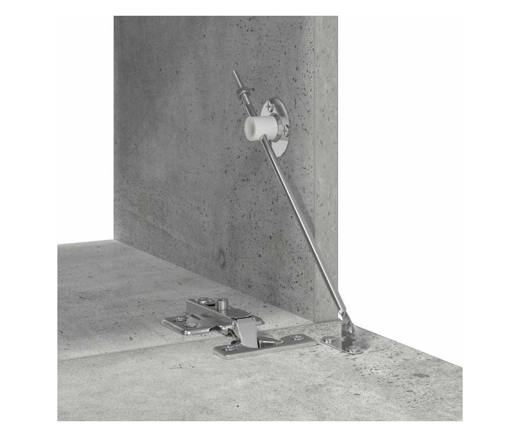 TV omarica set, 4 kosi, betonsko siva, konstruiran les - 9