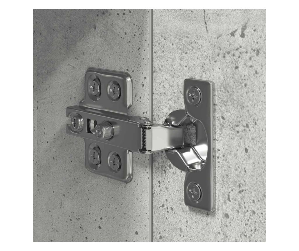 TV omarica set, 4 kosi, betonsko siva, konstruiran les - 10