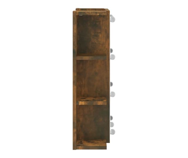 Ogledalni omarici z LED, dimljen hrast, 70x16,5x60 cm