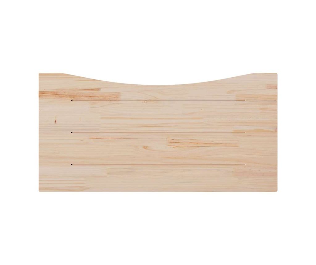 Επιφάνεια γραφείου, λευκή, 100x60x2,5 εκ., μασίφ ξύλο πεύκου - 4