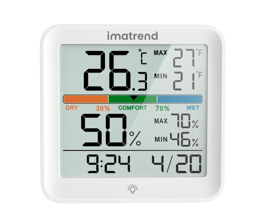 Termometru si Higrometru Digital IMA Trend YG5275 – Ecran 3.7 inch ...