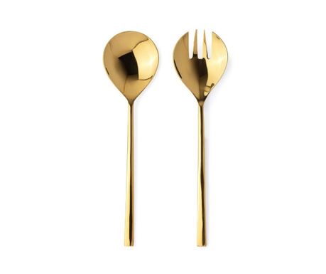 Set od 2 vilice za salatu, zlatni čelik, Hestia 7x27,1cm
