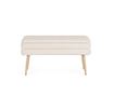 Úložná lavice Olga - Textil, bílá/přírodní ocel, 79,5x37,5x42cm thumbnail 4
