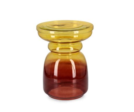 Nasir Stakleni stolić za kavu Amber Caramel Ø35x45cm