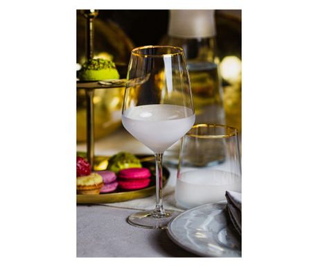 Set vinskih čaša (4 komada) 330 ml, zlatna, prozirna