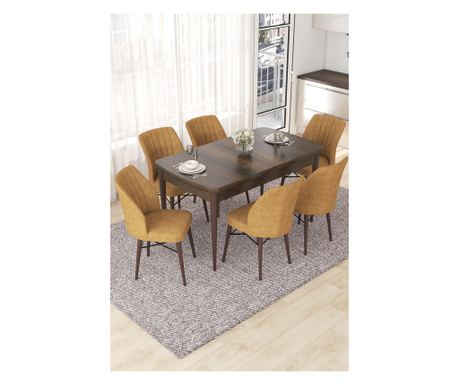 Proširivi blagovaonski set (7 komada) 632, barok, cappuccino
