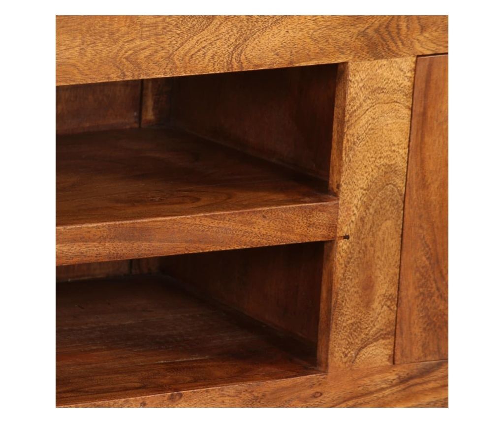 Comodă TV, lemn masiv cu finisaj din sheesham, 120 x 30 x 40 cm - 10
