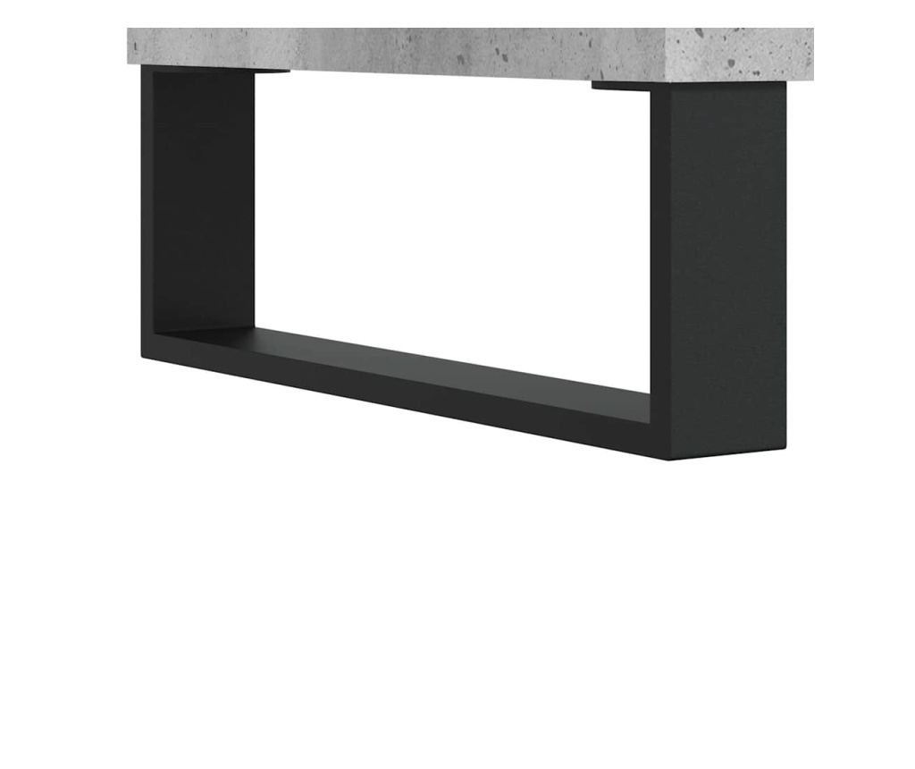 Bočni ormarić, betonsko siva, 34,5x34x90 cm, konstruirano drvo - 10