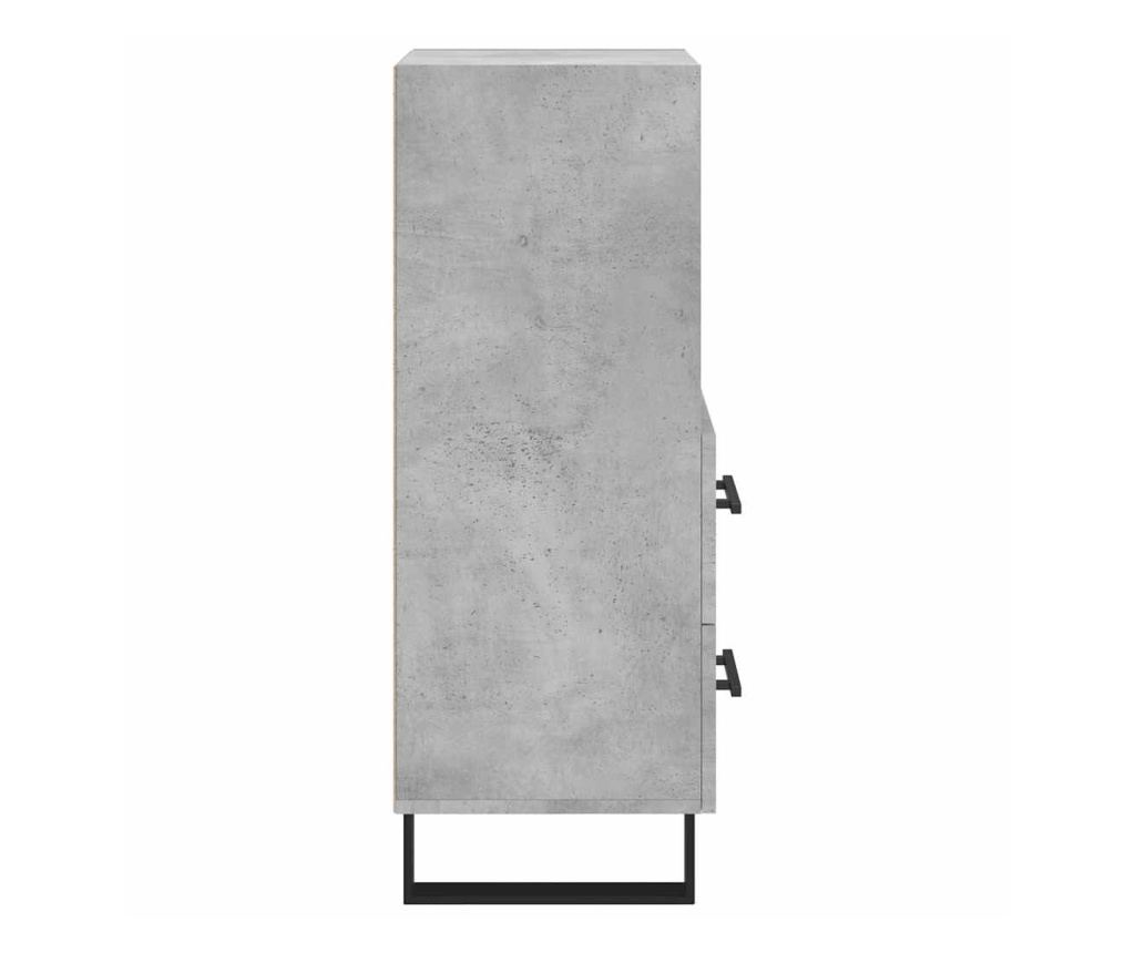 Bočni ormarić, betonsko siva, 34,5x34x90 cm, konstruirano drvo - 7