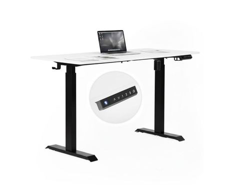 Modernhome Ηλεκτρικό Γραφείο, Ρυθμιζόμενο Ύψος 76-121cm, 140x70cm, Μαύρο-Λευκό