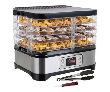 Dezhidratator de alimente, fructe și legume Ruhhy 10L — Cu afișaj LCD, 5 tăvi, 400W