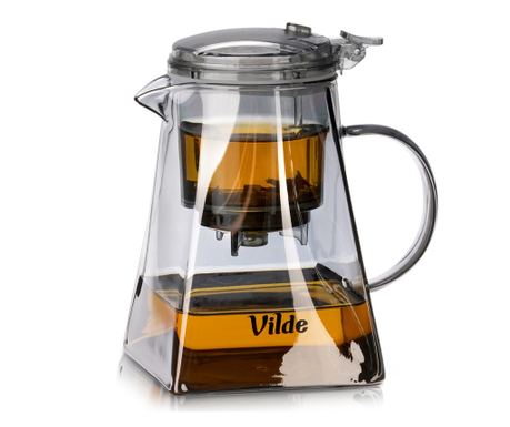 Sticlă ceainic cu infuzor detașabil din oțel inoxidabil, 880ml