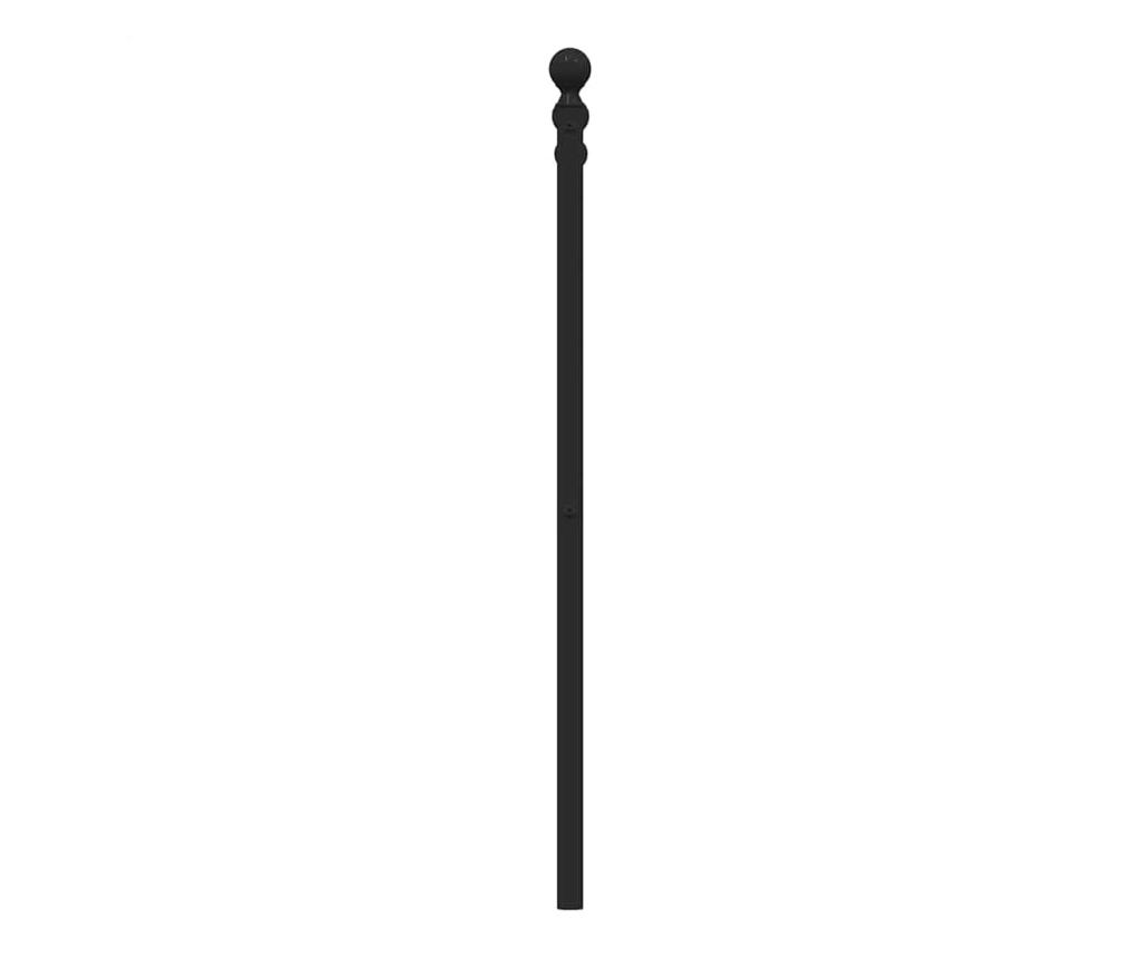 Metalni uzglavlje za krevet, crno, 90 cm - 5