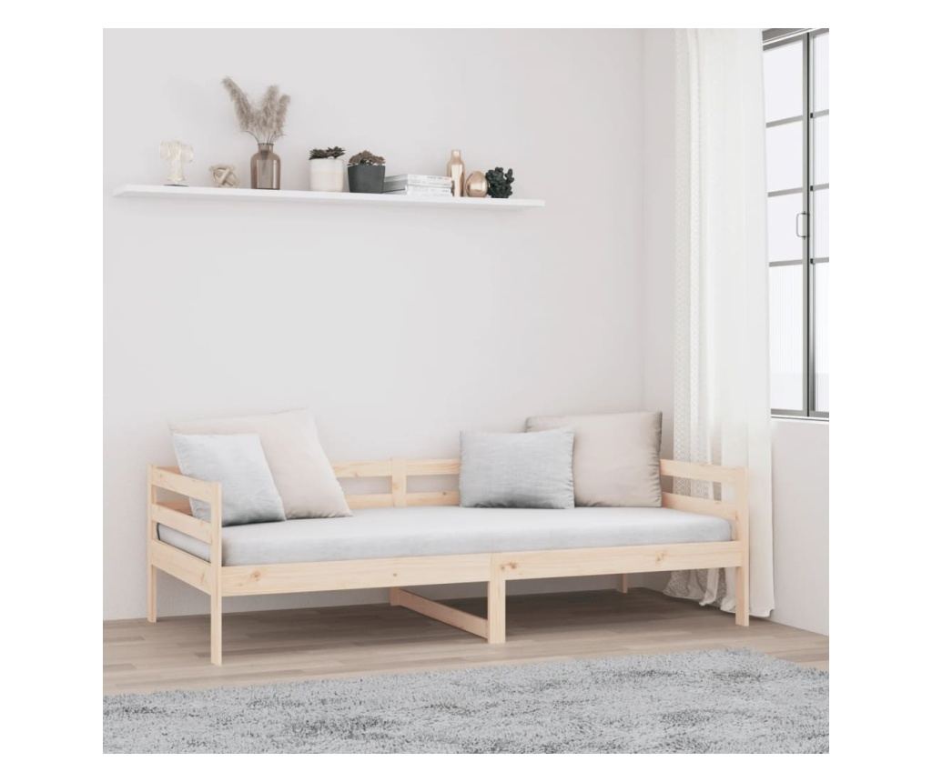 Дневно легло, 80x200 см, Масивна борова дървесина - 4