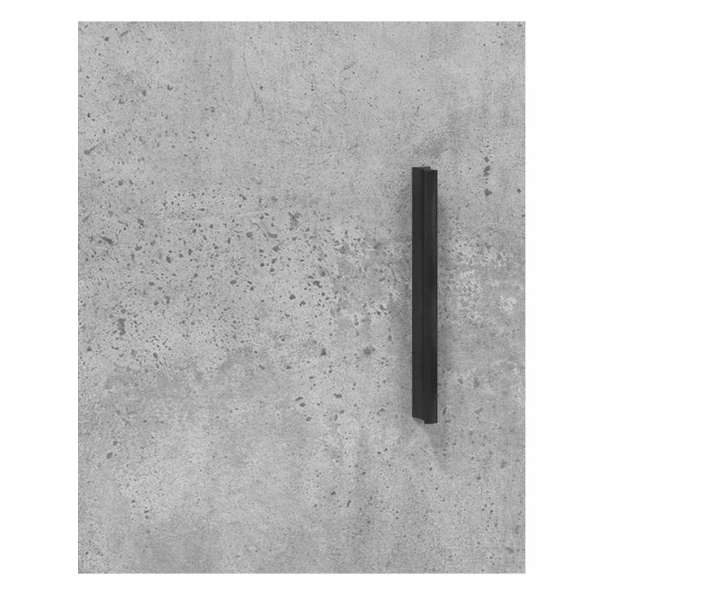 Ogledalo, siva boja betona, 69,5x34x90 cm, konstruirano drvo - 10